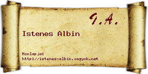 Istenes Albin névjegykártya